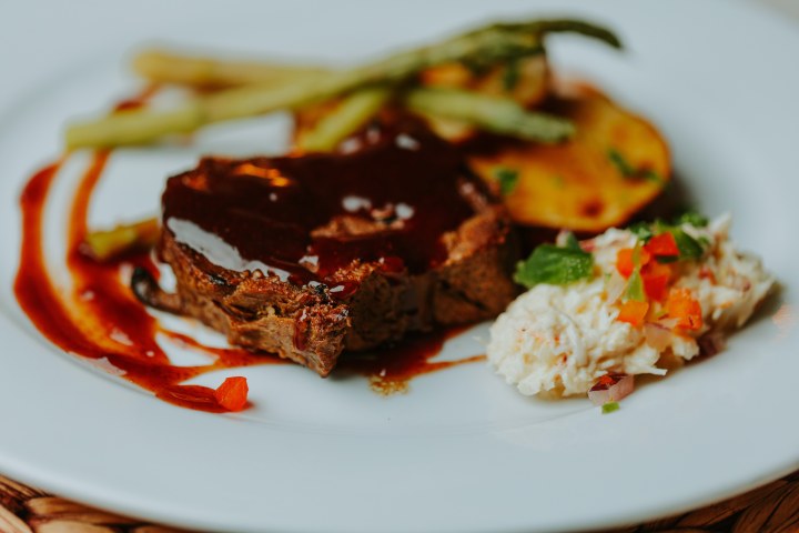 a piece of cake on a plate