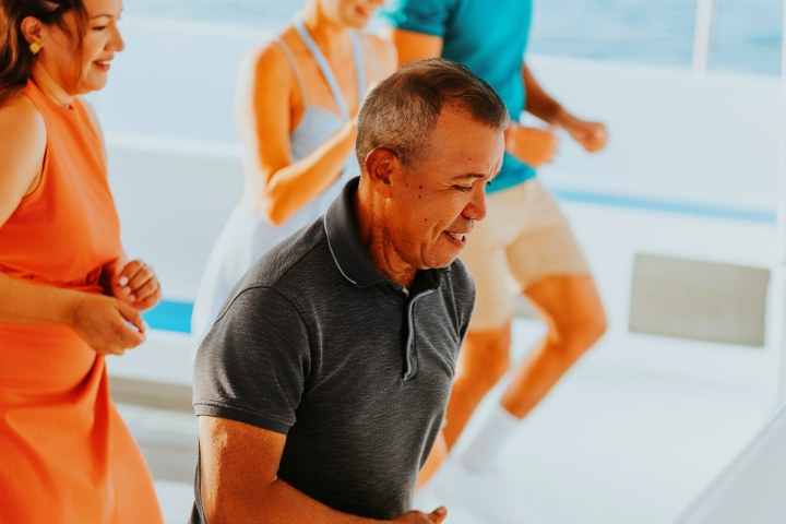 a group of people that are talking to each other