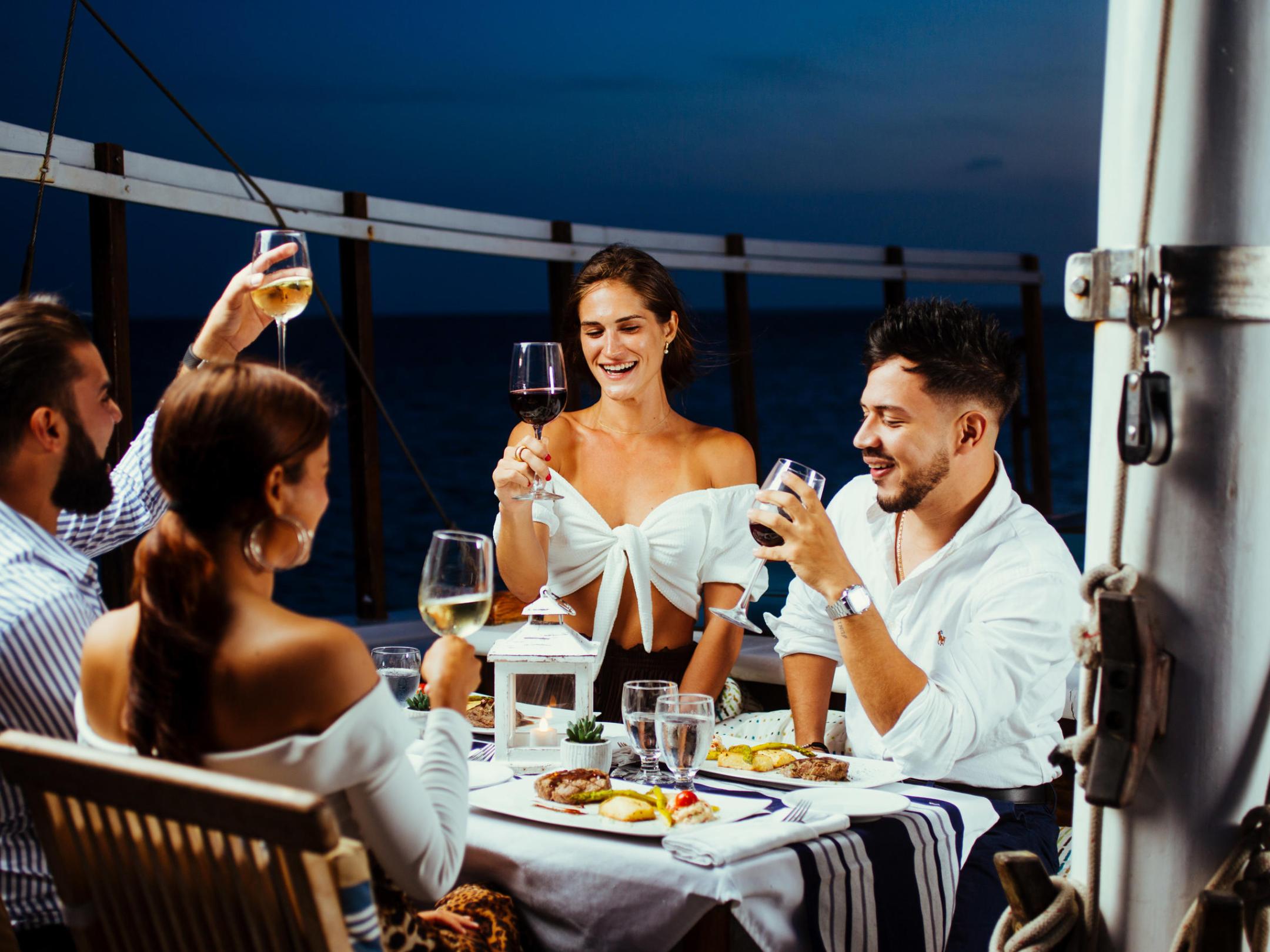 Ashley Hatcher et al. sitting at a table