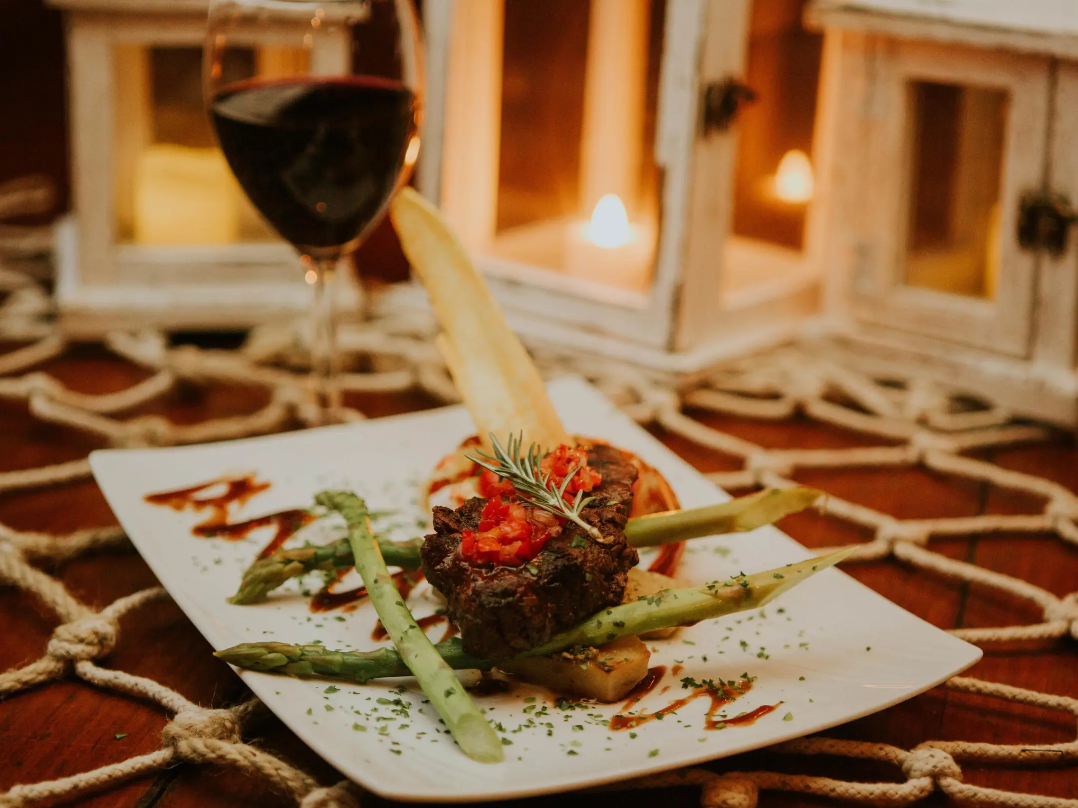 a close up of a plate of food on a table