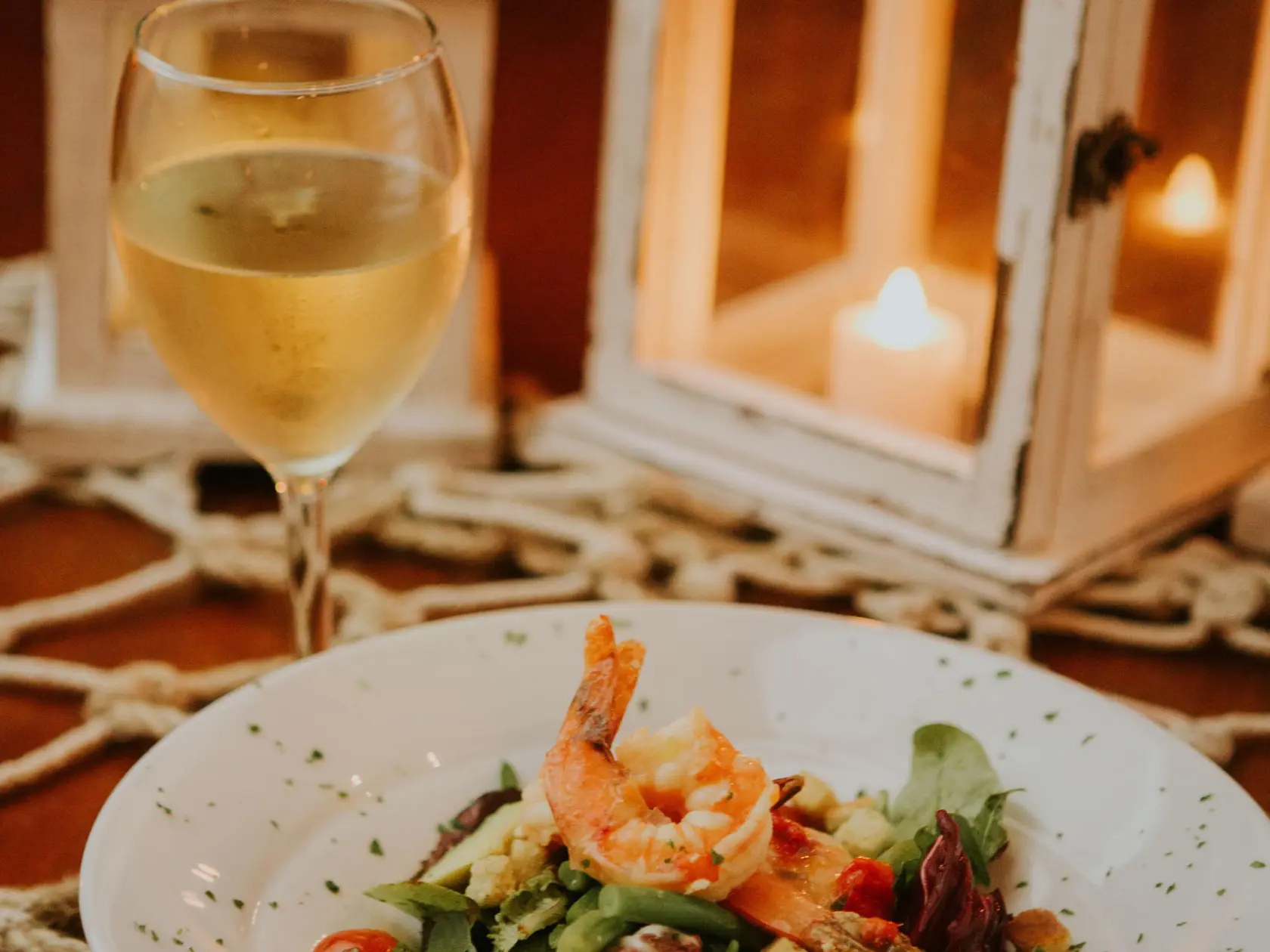 a plate of food on a table