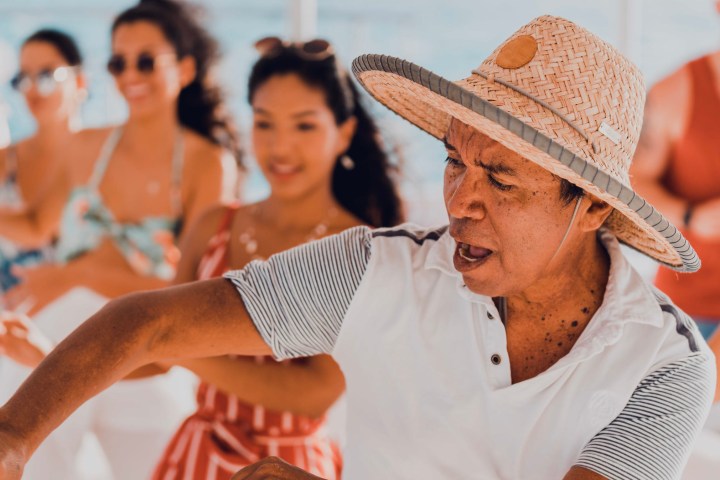 a man wearing a hat