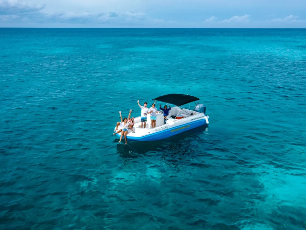 a small boat in a body of water