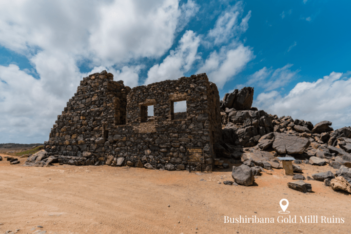 a group of people in a rocky area