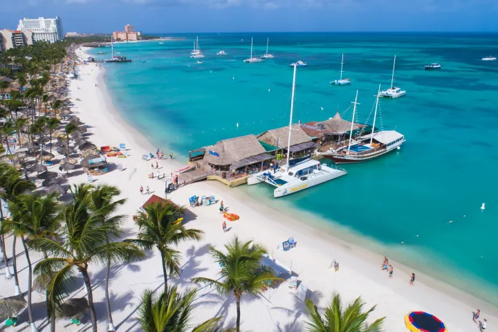 a small boat in a large body of water