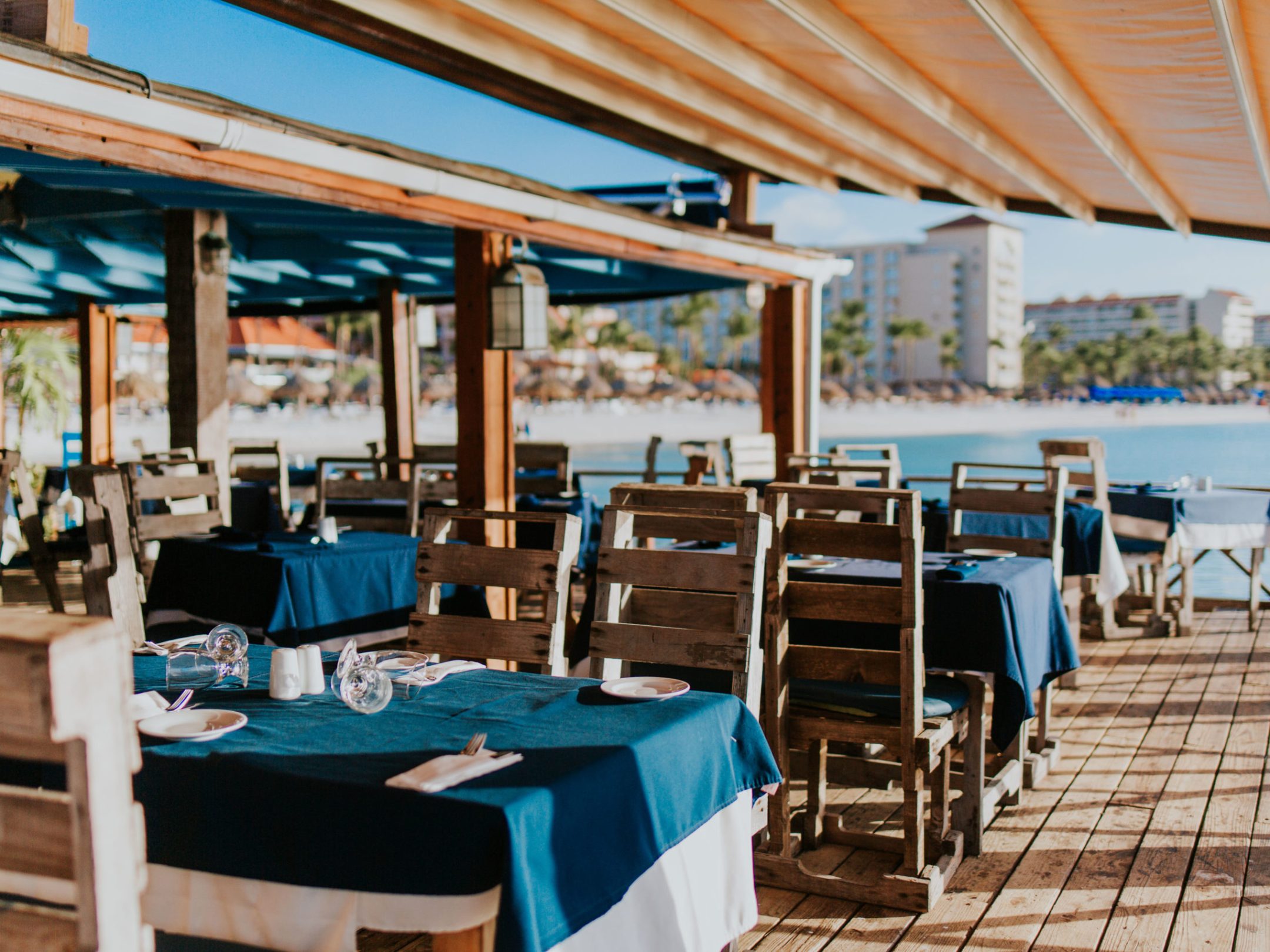 a chair sitting in front of a building