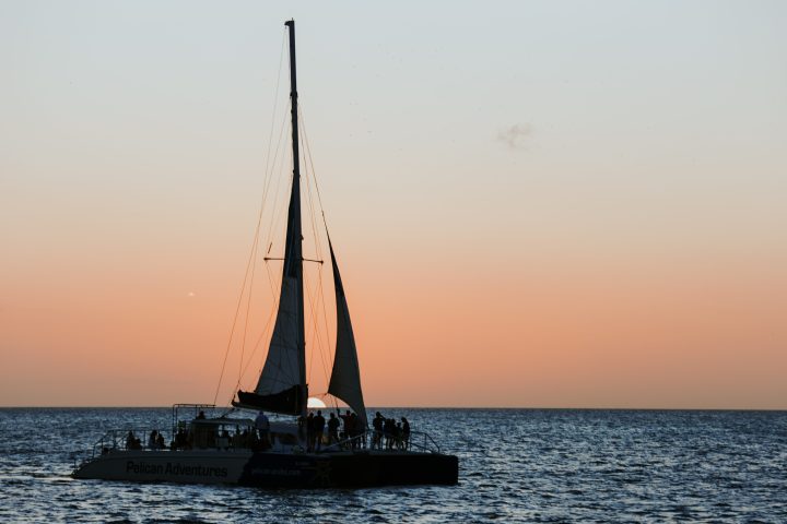 a boat in a large body of water